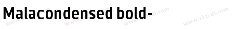 Malacondensed bold字体转换